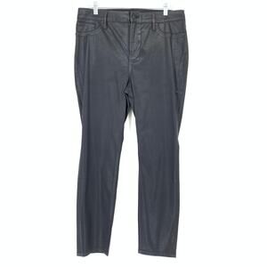 Chico's Jeans Women's Size 12S Coated Jeggings Skinny Stretch Solid Black